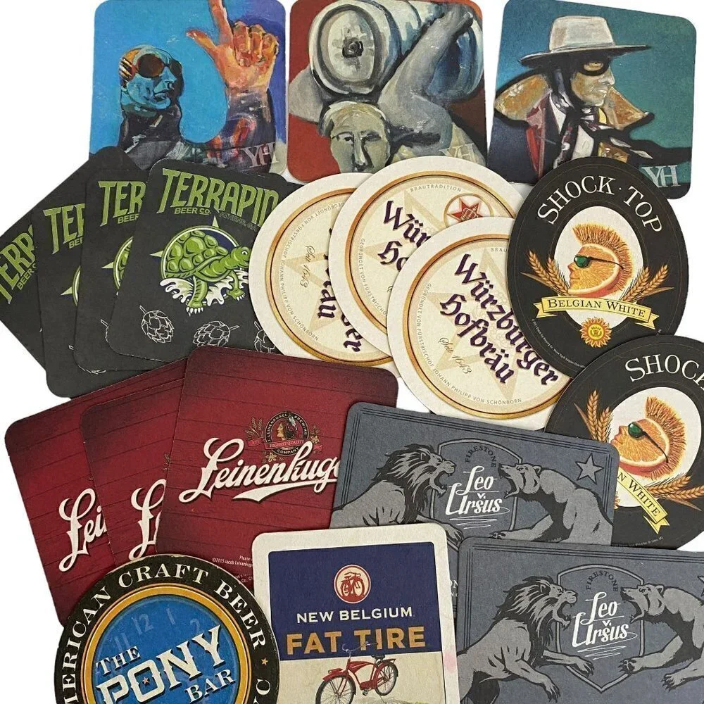 Bar Coasters Lot of 19 pieces Pub Assortment